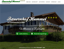 Tablet Screenshot of bauernhof-hummel.de